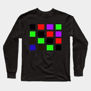 Box pattern Long Sleeve T-Shirt